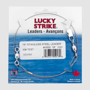 Heavy Duty 95lb Test 18″ Steel Leader (1/Card)