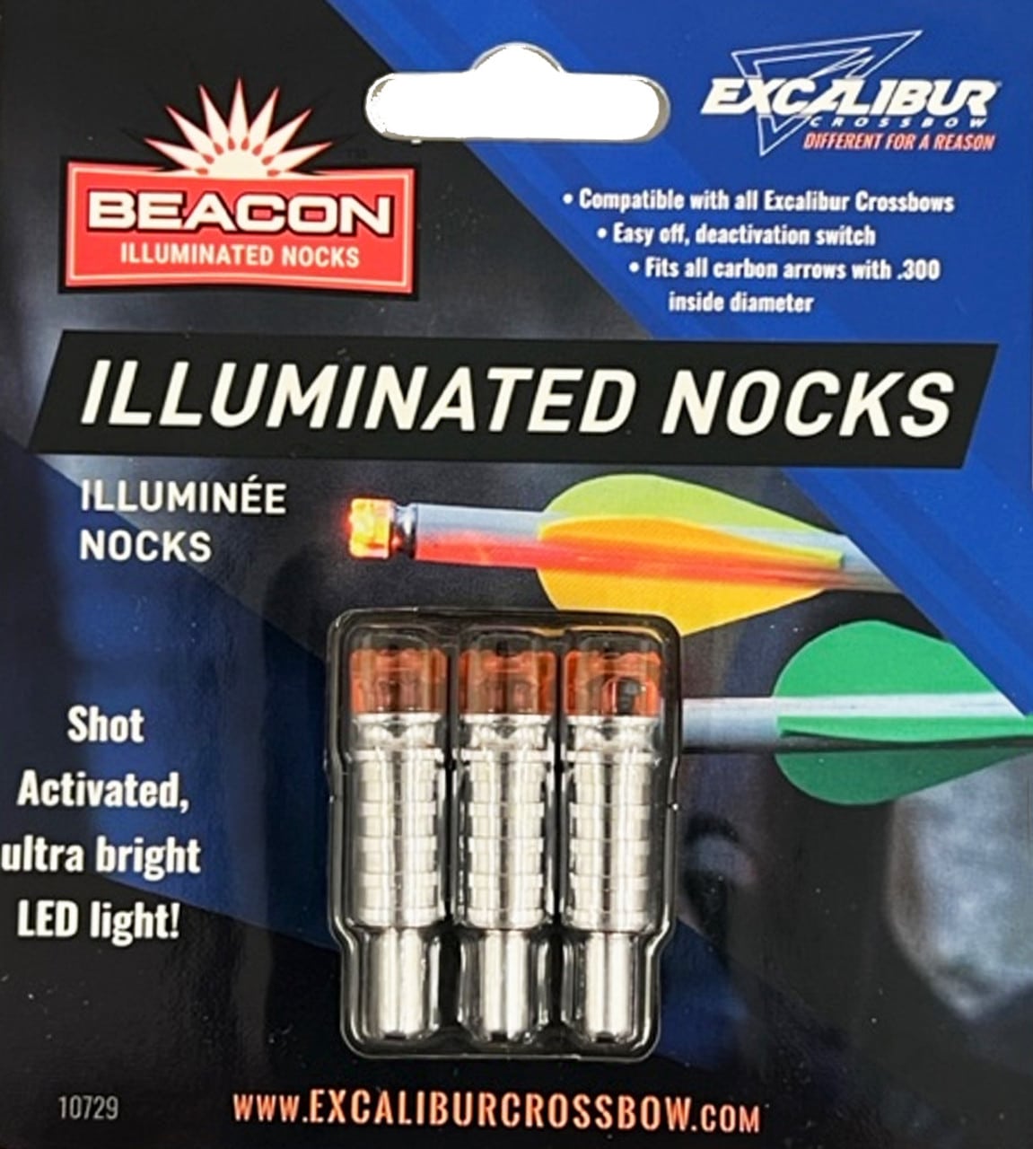 Excalibur illuminated nocks pack of 3