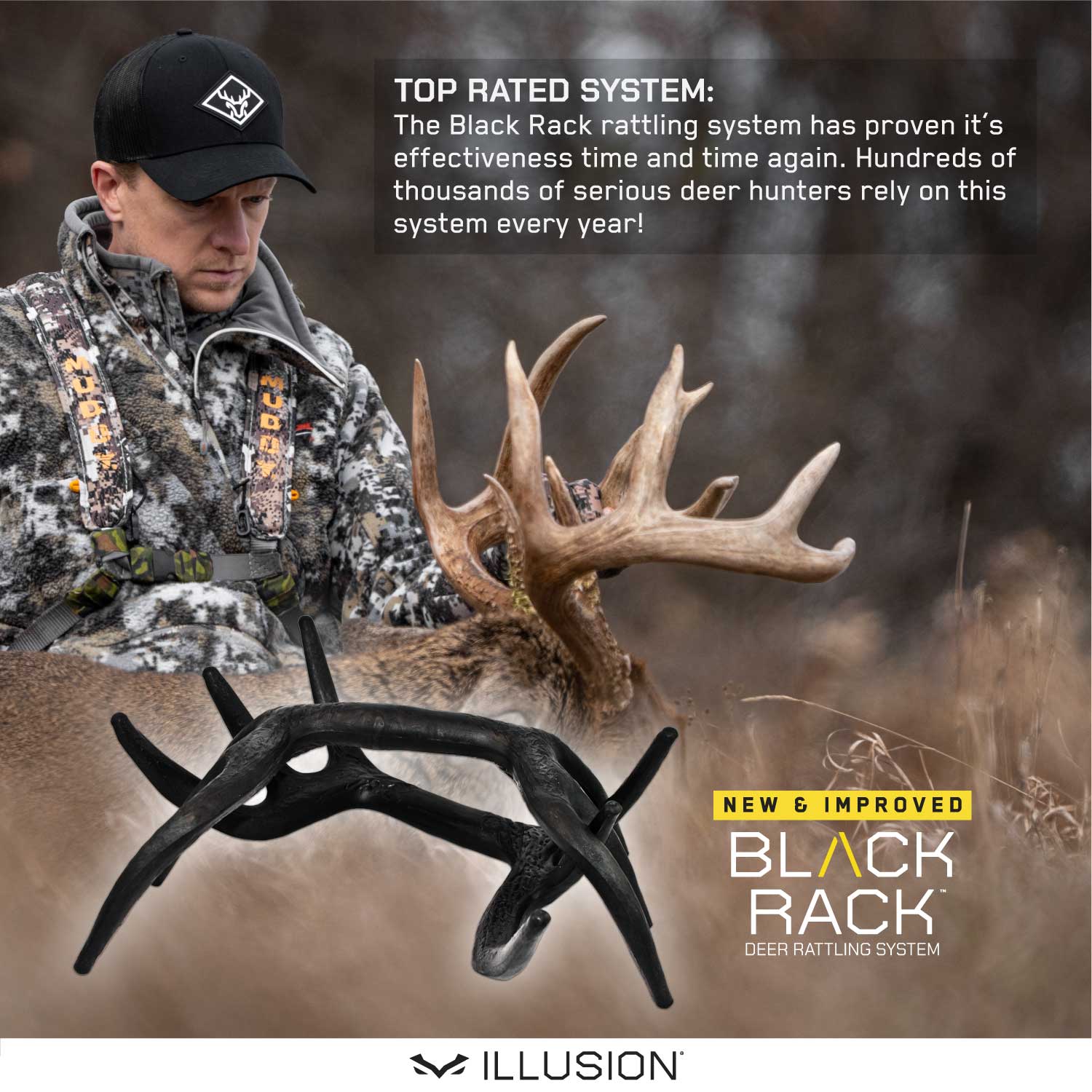 7 Black Rack Top Rated Rattling System | Coureur Des Bois