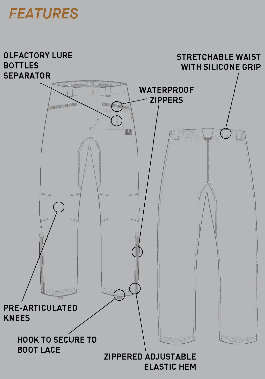 CONNEC SLIKKE II PANTS WATERPROOF OUTVISION/OUTSIGHT | Coureur Des Bois