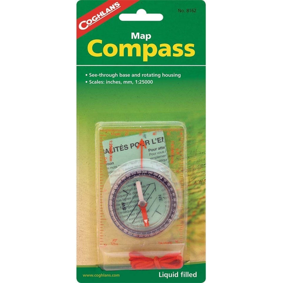 Liquid filled map compass