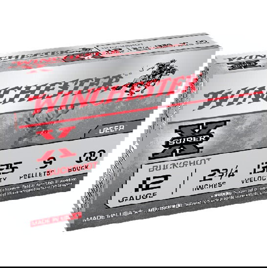 Winchester super x 12ga 2 3/4 1325fps 9 pellets 00buck