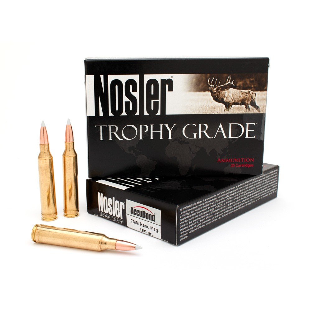 NOSLER TROPHY GRADE 7MM REM MAG 160GR ACCUBOND SP