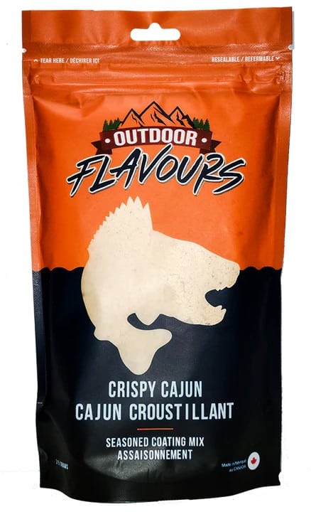Outdoor Flavours Crispy Cajun, Beer batter or Roasted Garlic Butter and chives