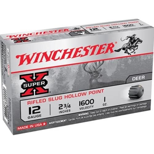 Winchester Super X hollow point Slug 12ga 2 3/4 in 1600 Fps 1oz