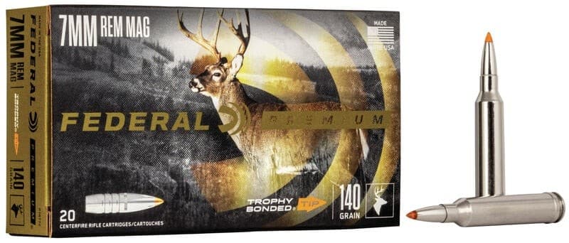 FEDERAL PREMIUM 7MM REM MAG 140GR TROPHY BONDED