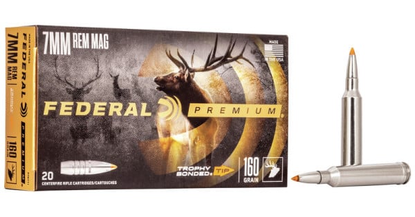 FEDERAL PREMIUM 7MM REM MAG 160GR TROPHY BONDED