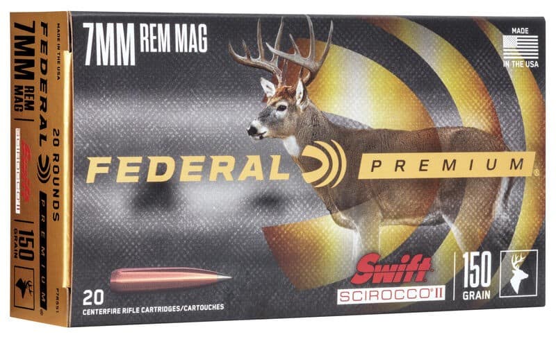 FEDERAL PREMIUM 7MM REM MAG 150GR SWIFT SCIROCCO 2