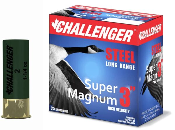 Challenger Super Magnum 12ga 3in 1450 Fps 1 1/4 oz 2 Shot Steel