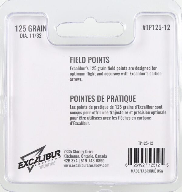 Excalibur Field Points 125gr 12 pack