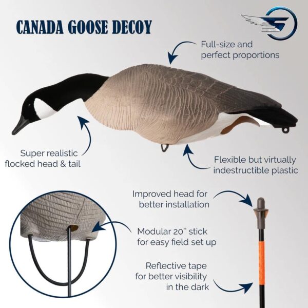 Skyfall Decoys - Bernache du Canada - 6/bte - Modèle V2.0 Amélioré