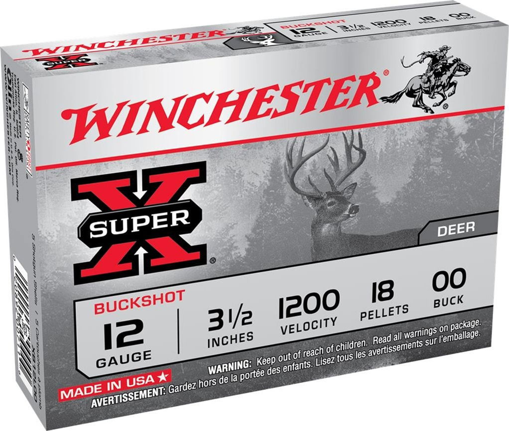 Winchester Super X 12ga 3 1/2 in 1200 Fps 18 Pellets 00 Buck