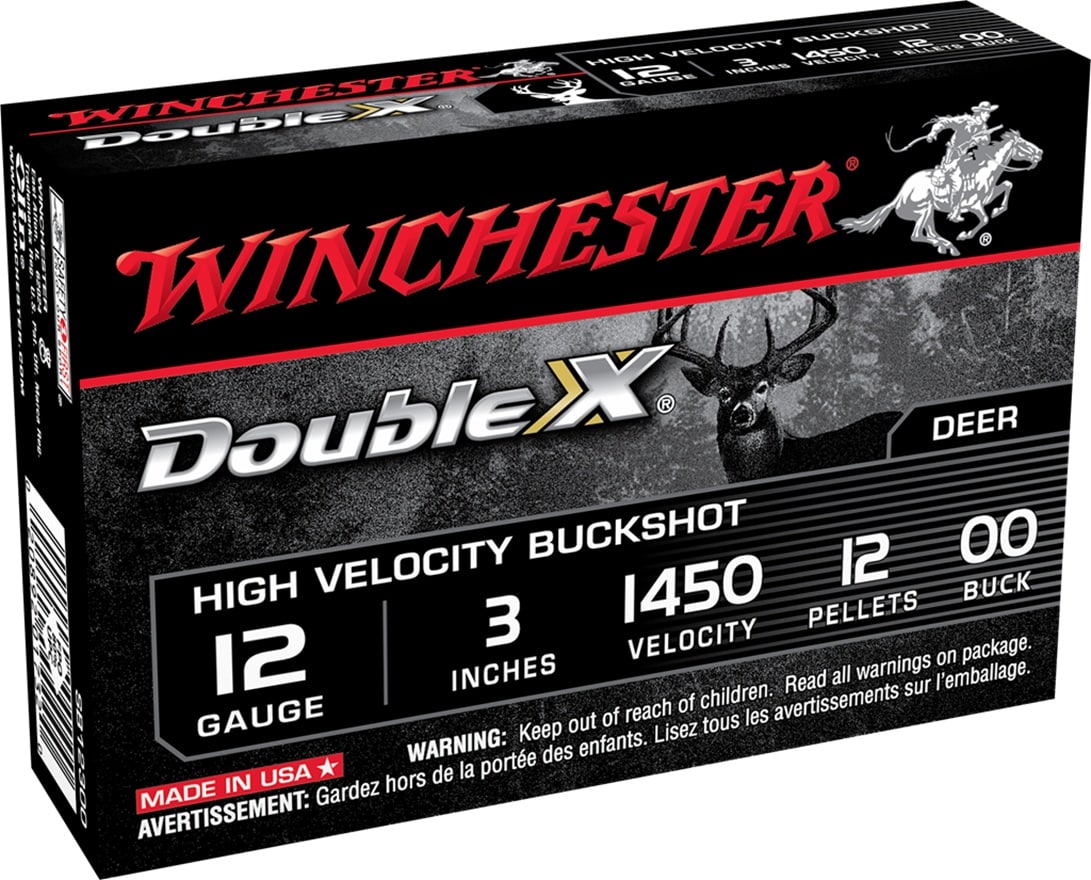Winchester Double X High Velocity Buckshot 12ga 3in 1450 Fps 12 Pellets 00 Buck