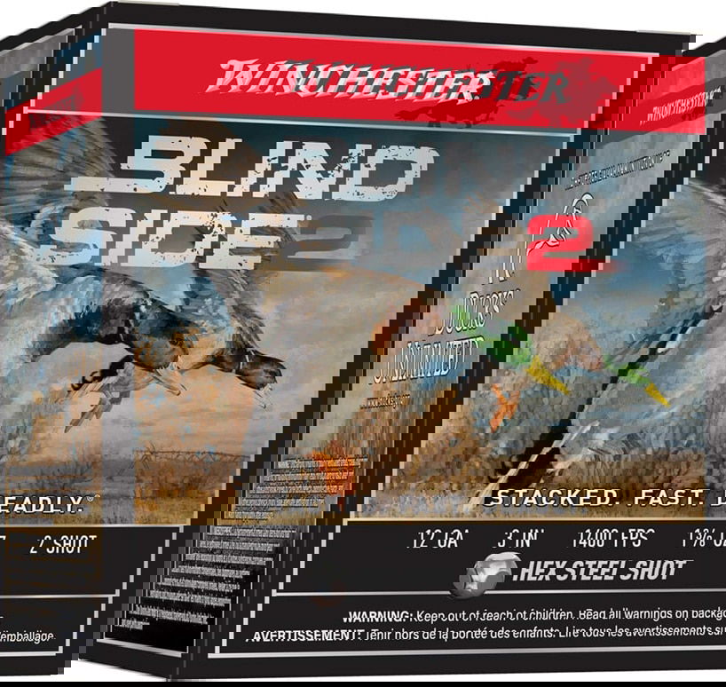 Winchester Blind Side 2 Steel 12ga 3in 1400 Fps 1 3/8 Oz 2 Shot