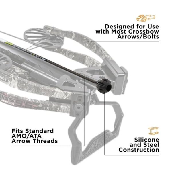 Titan Crossbow Bolt De-Cocking Head, Standard Arrow Threads, Black