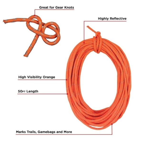 Allen Company 50' Highly Reflective Flagging Cord, Orange