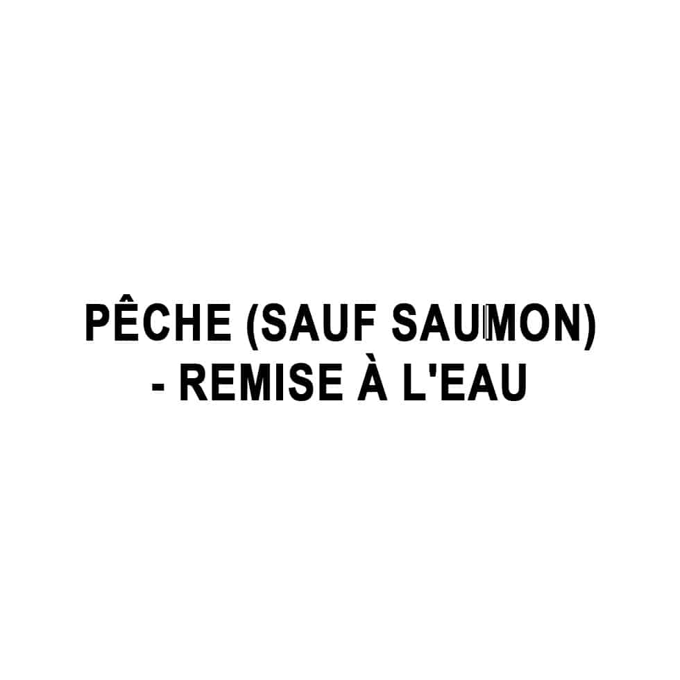 Pêche (sauf saumon) - remise à l'eau