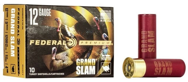 Federal premium grand slam 12ga 3" 1200fps muz vel 1 3/4 oz 4 shot