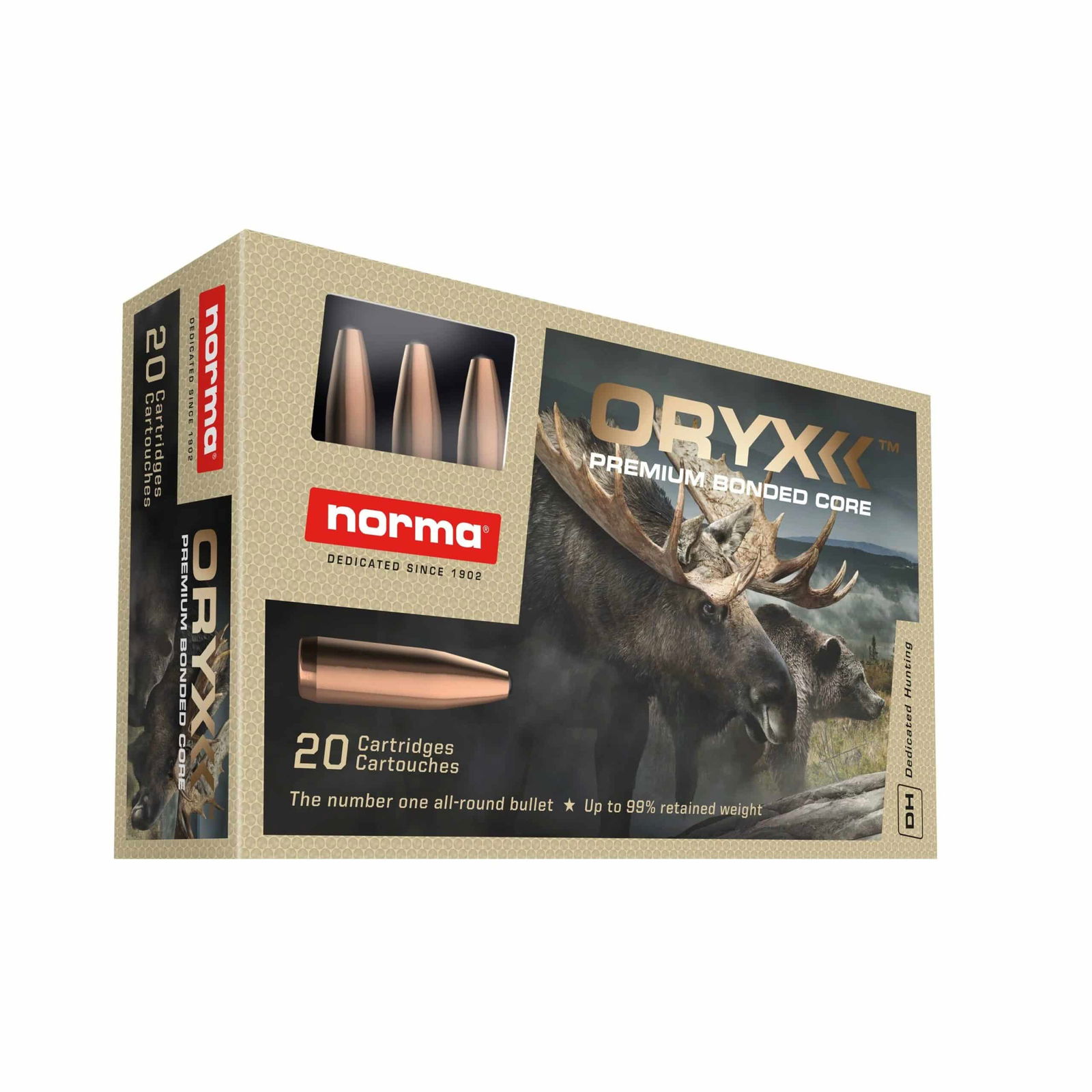 Norma ORYX Premium Bonded Core, 7mm REM MAG, 170gr