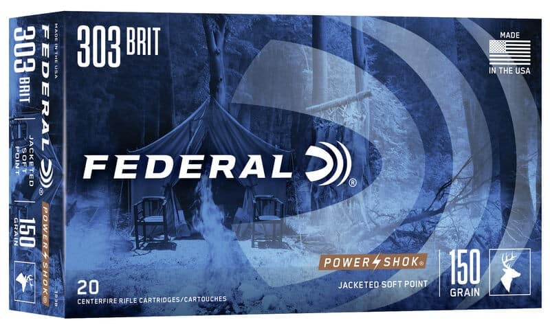 FEDERAL POWER SHOCK 303 BRITISH 150GR JACKETED SOFT POINT