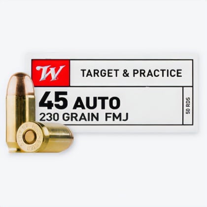 WINCHESTER 45 AUTO 230GR FMJ TARGET & PRACTICE