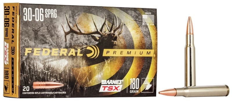 FEDERAL PREMIUM 30-06 SPRG 180GR BARNES TSX