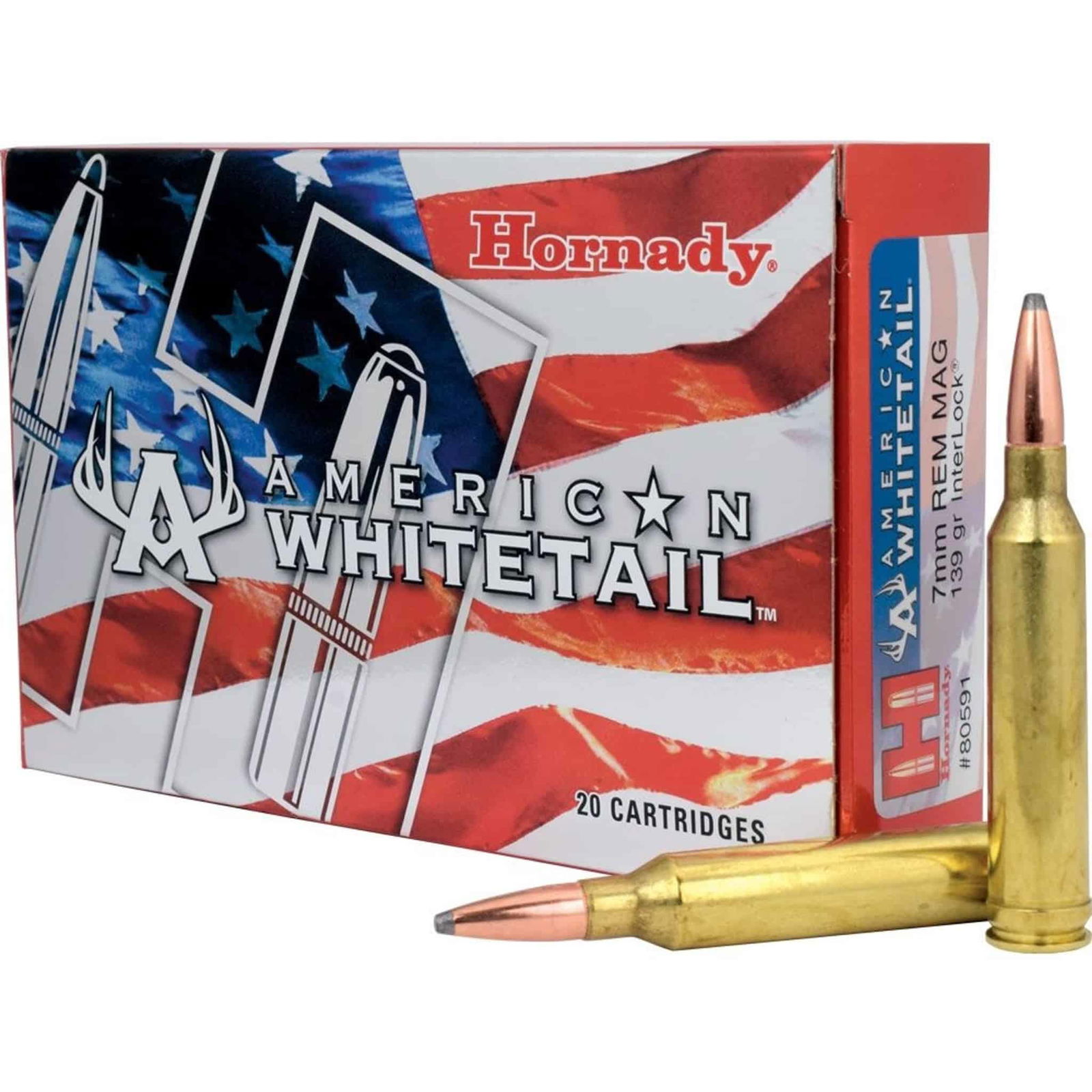 HORNADY WHITETAIL, 7MM REM MAG, 139GR, INTERLOCK