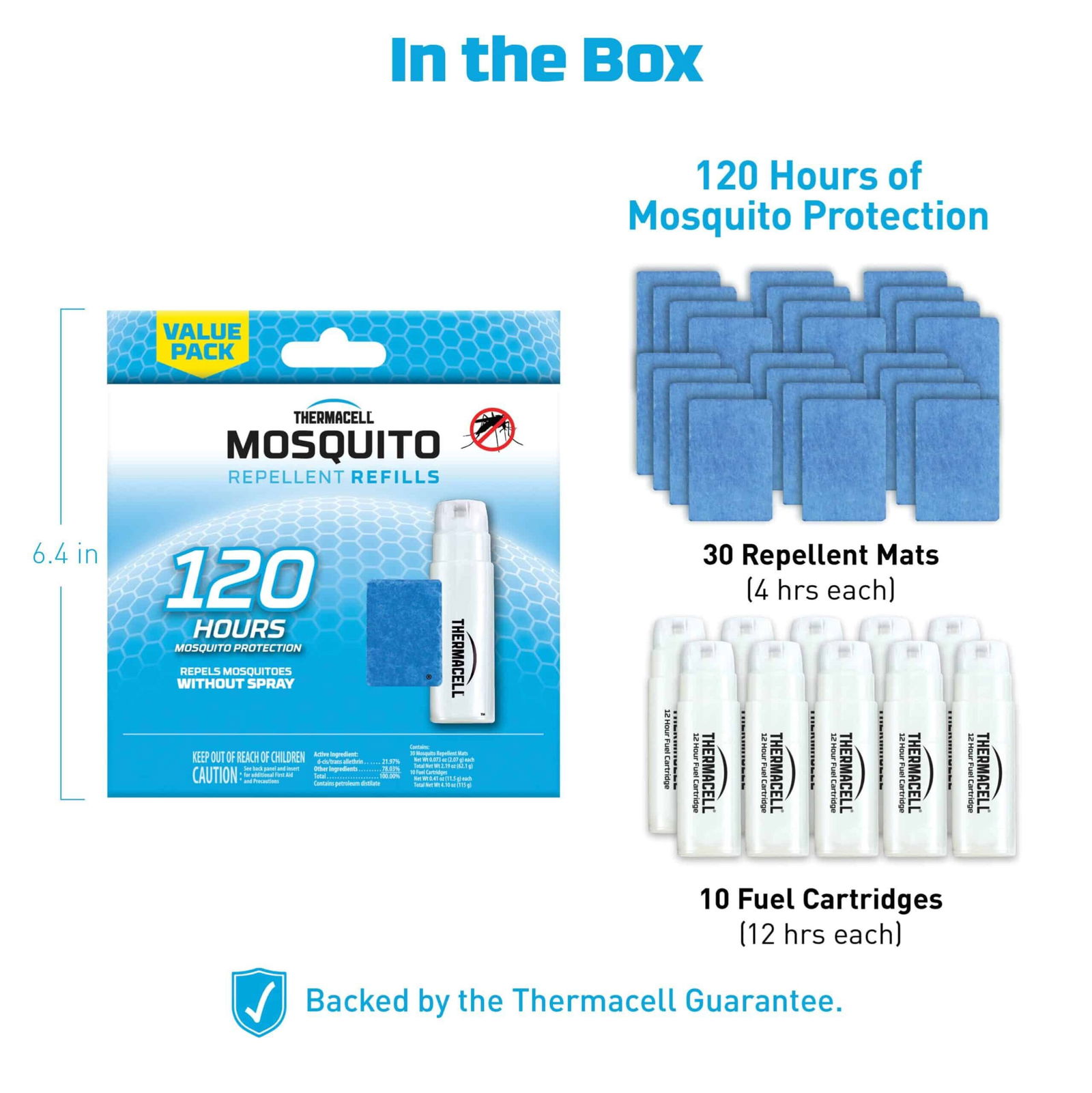 Mosquito area repellent refills 120 hours