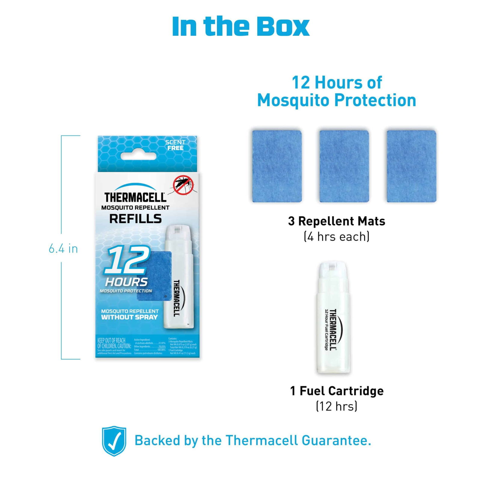 Mosquito area repellent refills 12 hours