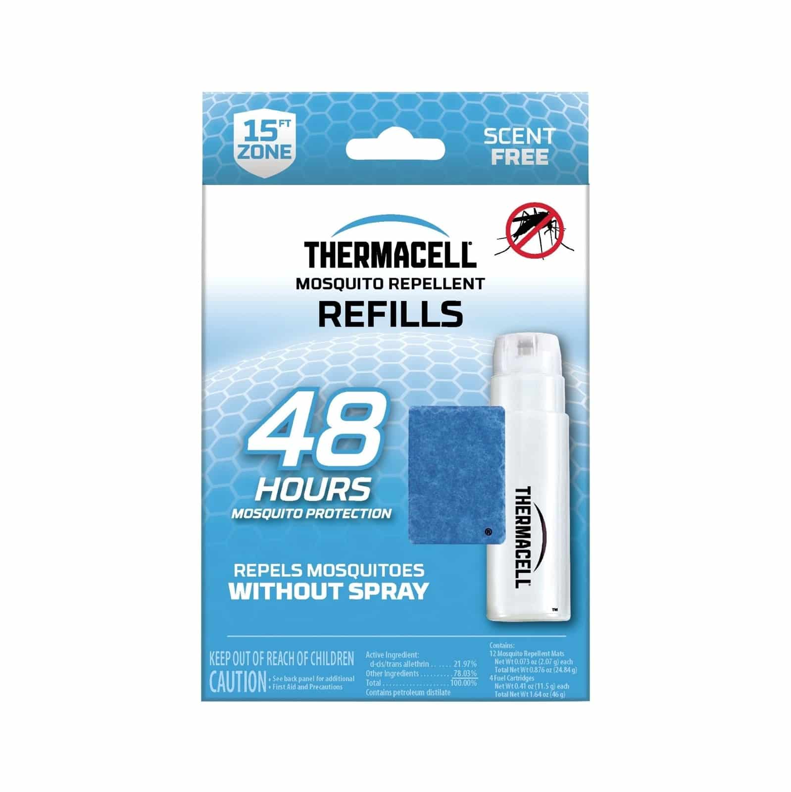 Mosquito area repellent refills 48 hours
